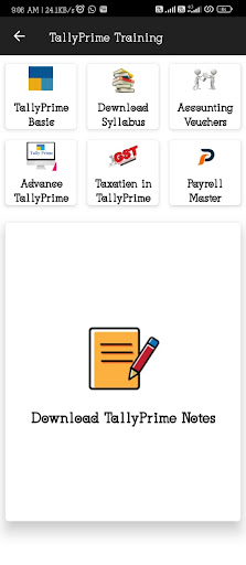 Tally Prime Training App Screen 3