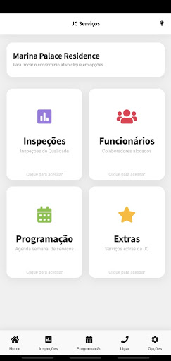 Android application JC Serviços screenshort