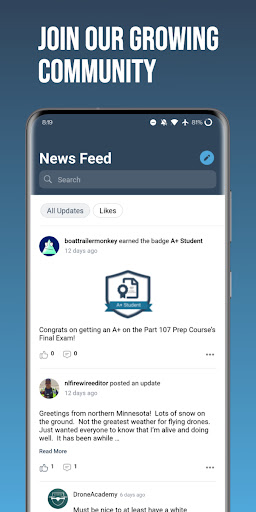 Android application Drone Academy screenshort