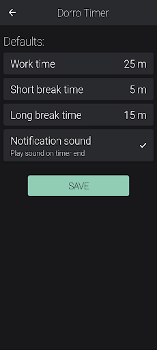 Screenshot of Dorro - Pomodoro session timer