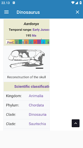 Android application Dinosaurs Books screenshort