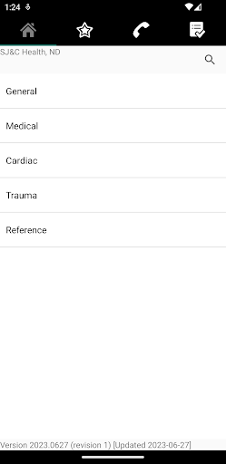 Android application SJC Patient Care Guidelines screenshort