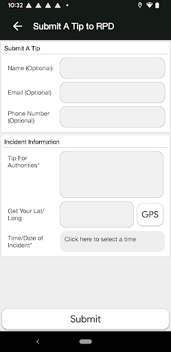 Ridgeland Police Department Screen 3