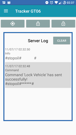 Android application Accurate Tracker GT06 Commands screenshort