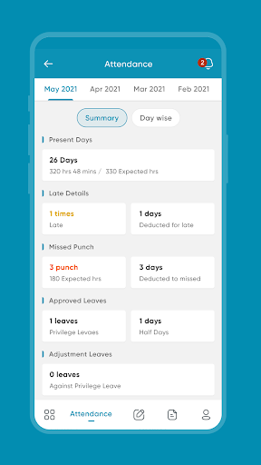 Android application Roongta Cinema HRMS screenshort