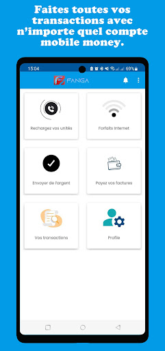 Android application Fanga Pay screenshort