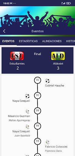 Android application Info Liga Argentina screenshort