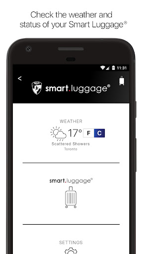 Android application Heys Smart Luggage® screenshort