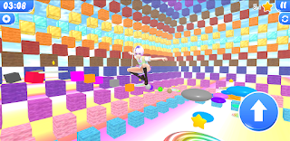Rainbow block obby anime girl - Screenshot 2