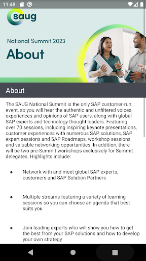 SAUG National Summit 2023 Screen 2