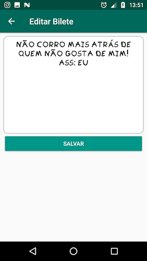 É VERDADE ESSE BILETE APP Screen 2