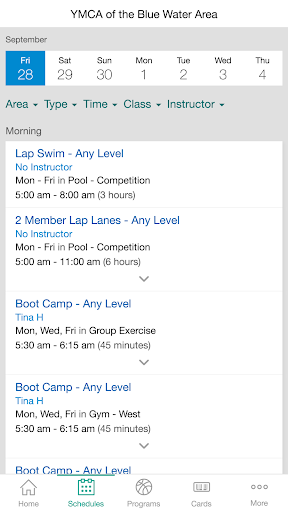 YMCA of the Blue Water Area Screenshot 4 - AppWisp.com