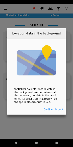tacDeliver Screen 2