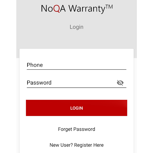 Android application NoQA Warranty screenshort