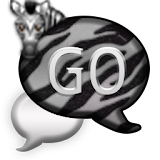 GO SMS - Silver Zebra 3D icon