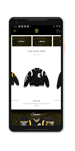 Android application Cali Honey Shop screenshort