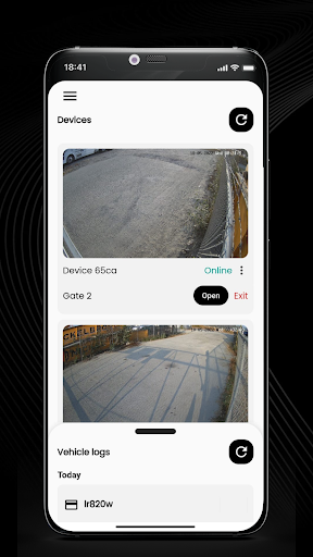 Android application Highway King ANPR screenshort