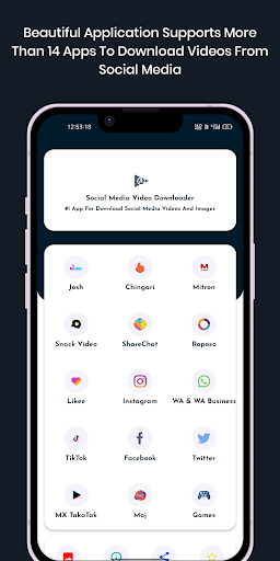 Android application Social Media Video Downloader screenshort