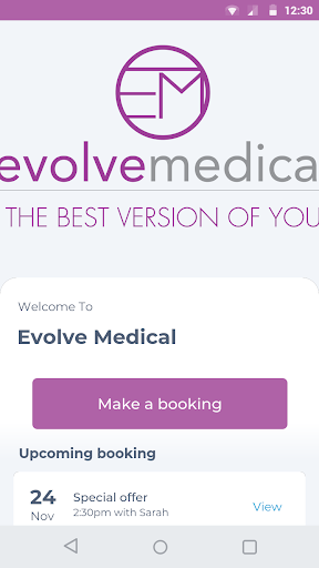 Android application Evolve Medical screenshort