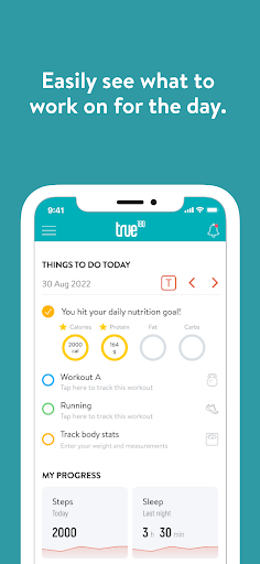 True 180 Personal Training Screen 2