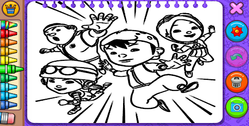 Boboi-boy Galaxy coloring book