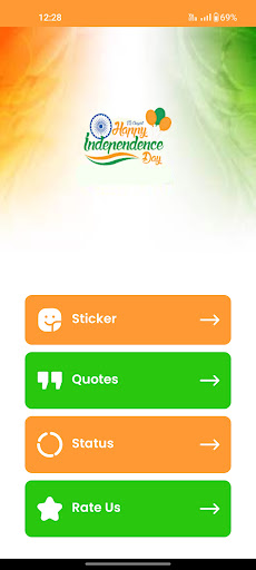 Android application Independence 15 August Sticker screenshort