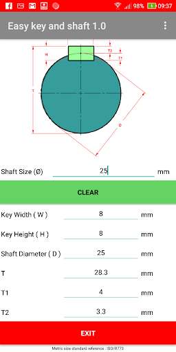 Easy key and shaft Screen 2