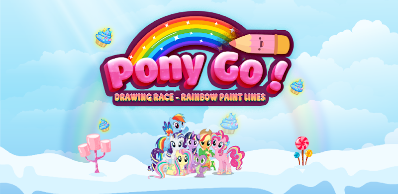 Pony Go : Drawing Race - Rainbow Paint Lines