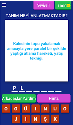 Futbol Terimleri Bulmaca - Screenshot 1