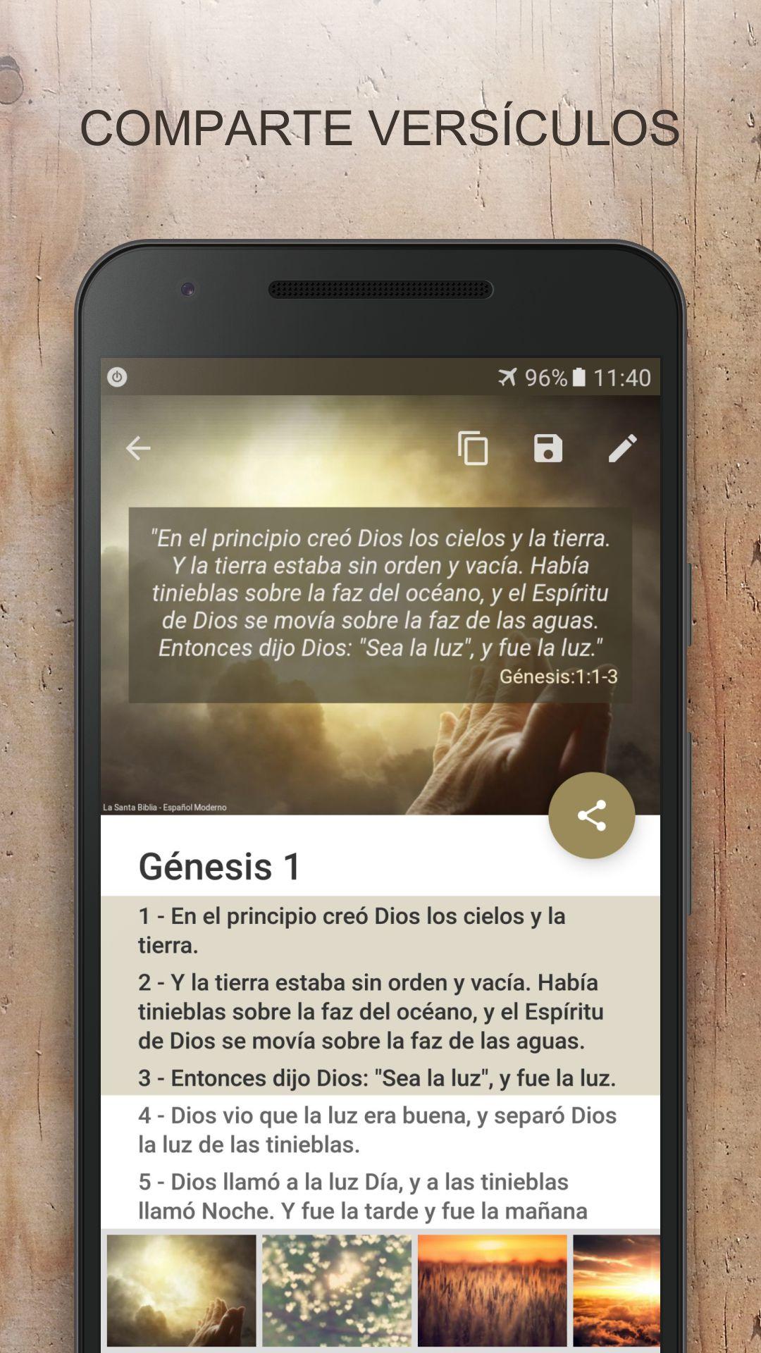 Android application La Biblia en Español screenshort