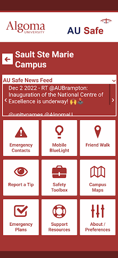 Android application AU Safe screenshort