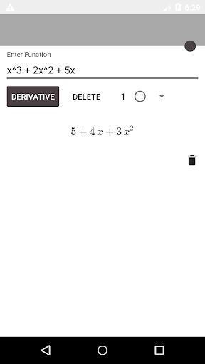 Calculus 1 Solver Screen 3