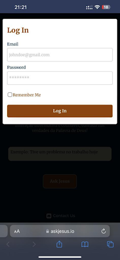 Android application Ask Jesus screenshort