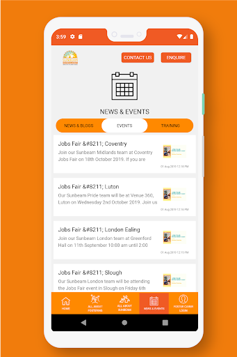 Sunbeam Fostering Agency Screen 3