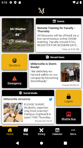 Android application Millersville University of PA screenshort
