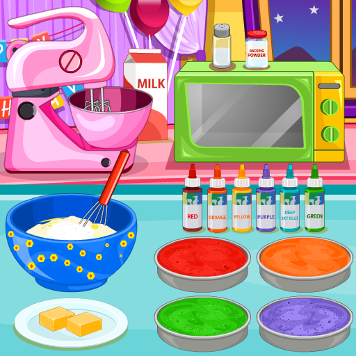 Cooking Rainbow Birthday Cake  Icon