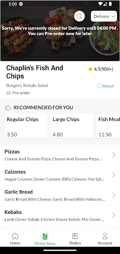 Chaplins Fish And Chips Screen 3