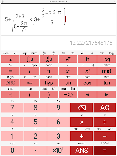 Screenshot of Scientific Calculator Pro
