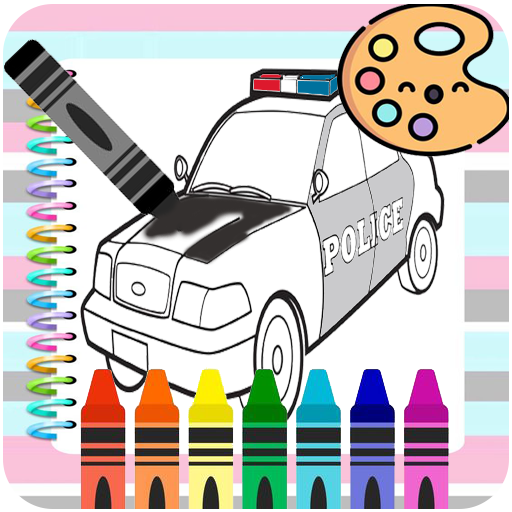 Autos Malbuch für die Polizei