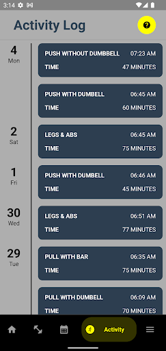 Custom Workout with Journal