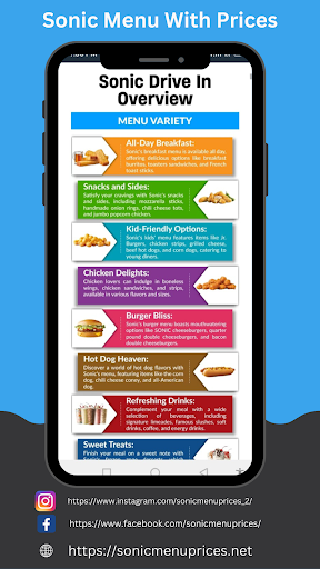 Sonic Menu With Prices