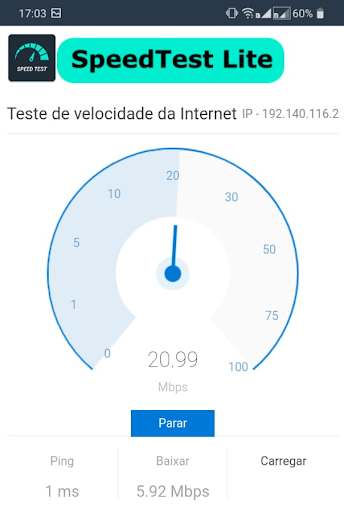 Speed Test Light 5G/4G/WiFi Screen 3