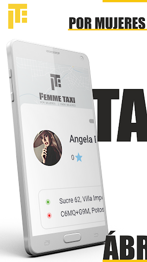 Android application Femme Taxi screenshort