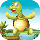 fly river turtle run icon