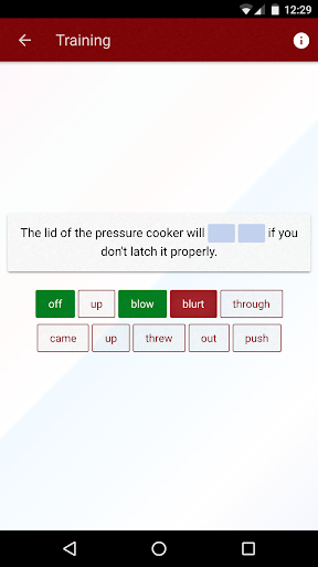 Android application Phrasal Verbs In Action - Real screenshort