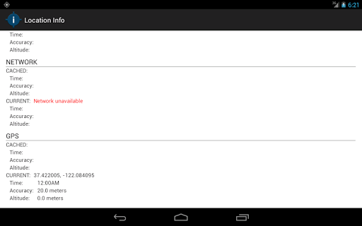 Location Info Screen 3