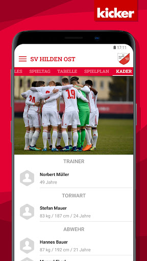 Android application SV Hilden Ost screenshort