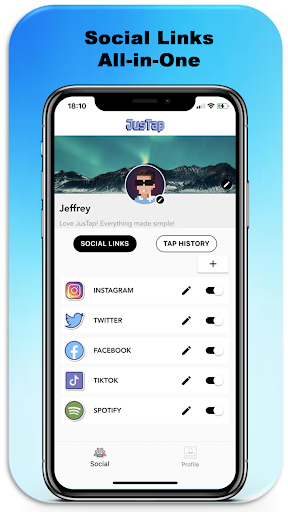Android application JusTap screenshort