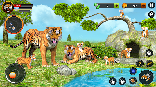 野生動物の虎ゲーム