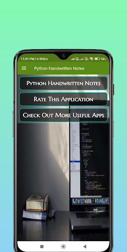 Android application Python Handwritten Notes screenshort